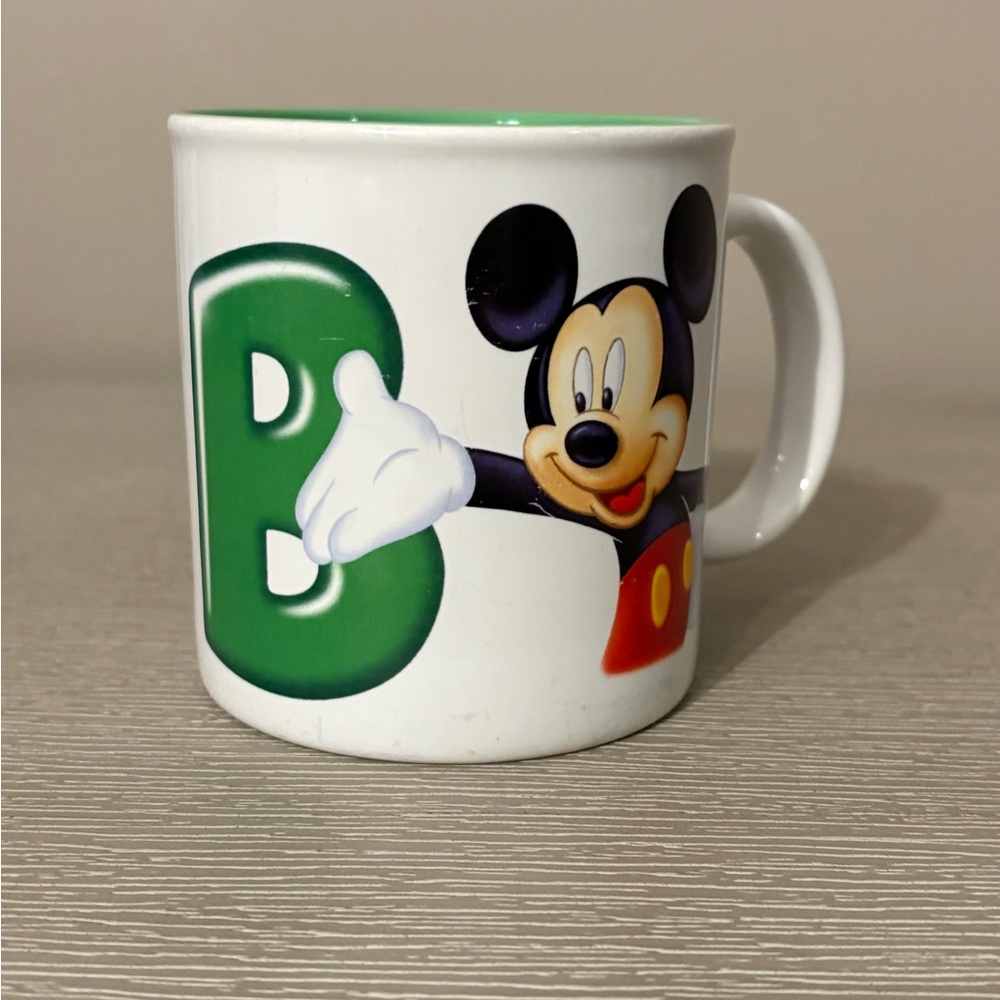 Disneyland Paris Mickey Mouse Alphabet Letter B Mug ABC Ceramic Disney Parks Cup